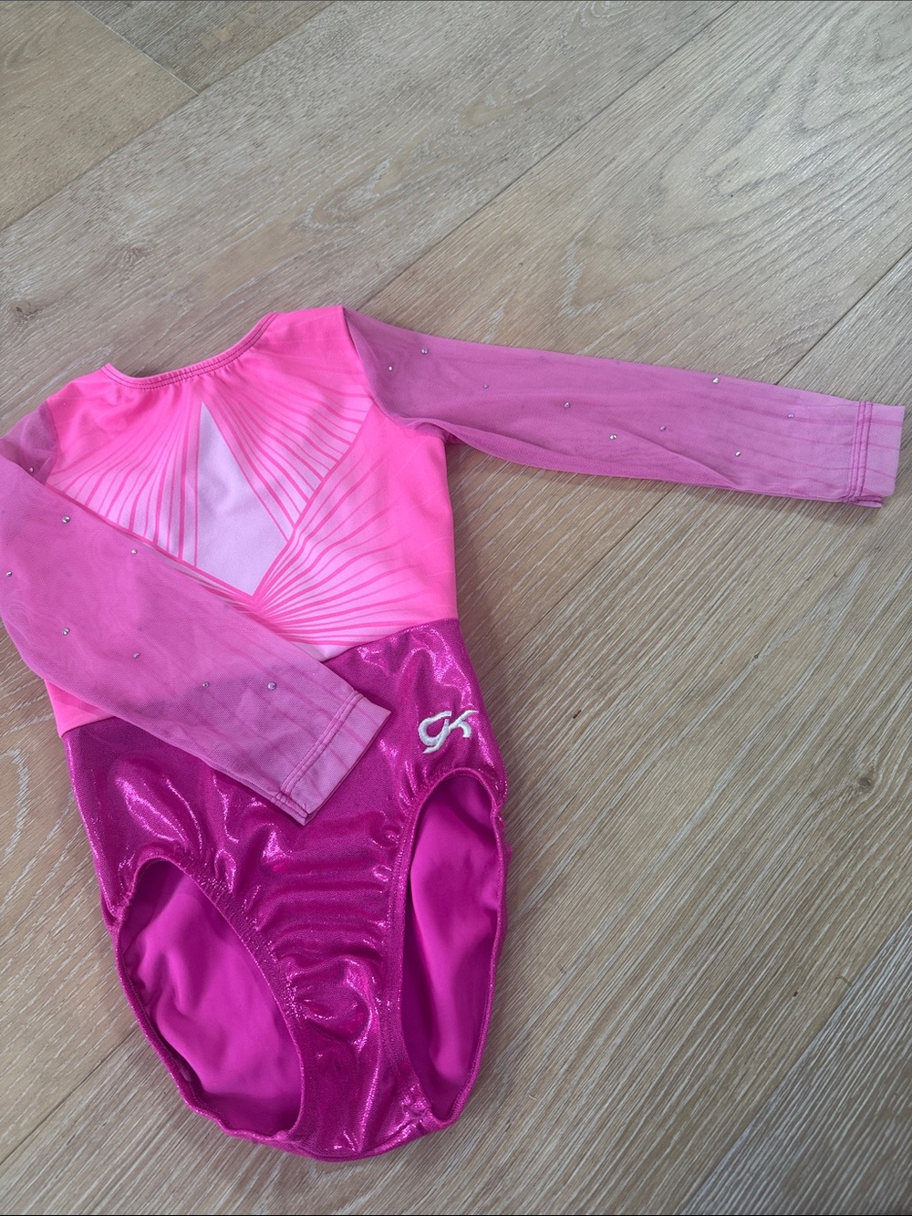 GK Elite Gymnastics Leotard Pink Child Medium Like New